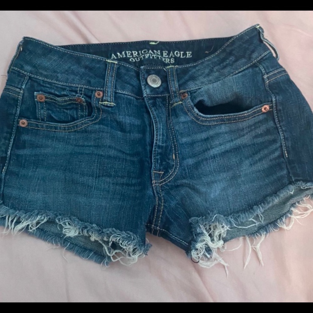 Dark Wash American Eagle Jean Shorts
